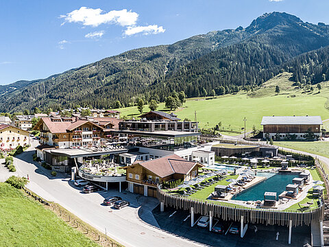 Exterior view of the wellness area at the Lürzerhof in Austria