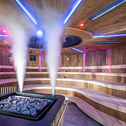 A sauna at the Lürzerhof wellness hotel in Salzburg