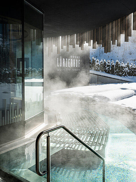 The adults-only pool at the Lürzerhof wellness hotel in Salzburg