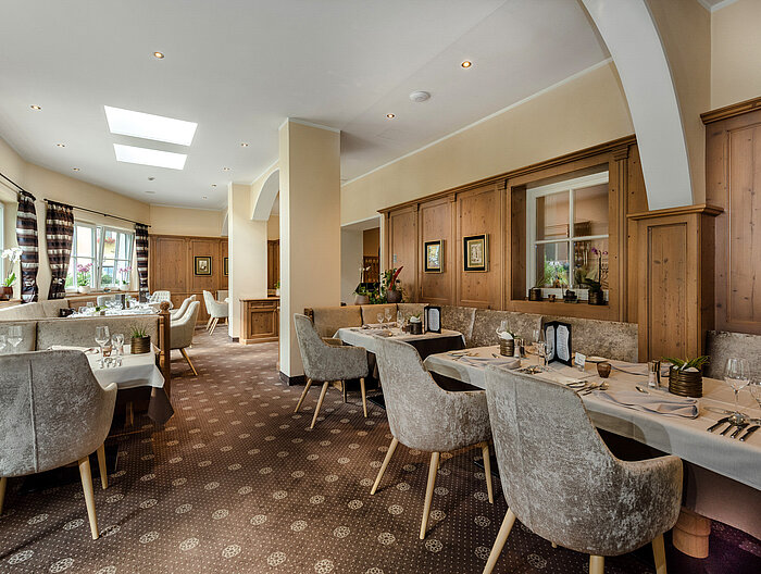 Stylish restaurant in the gourmet & wellness hotel Lürzerhof