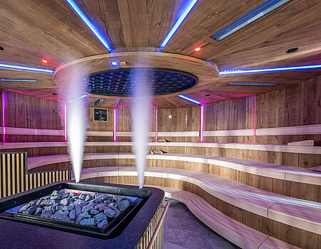 A sauna at the Lürzerhof wellness hotel in Salzburg