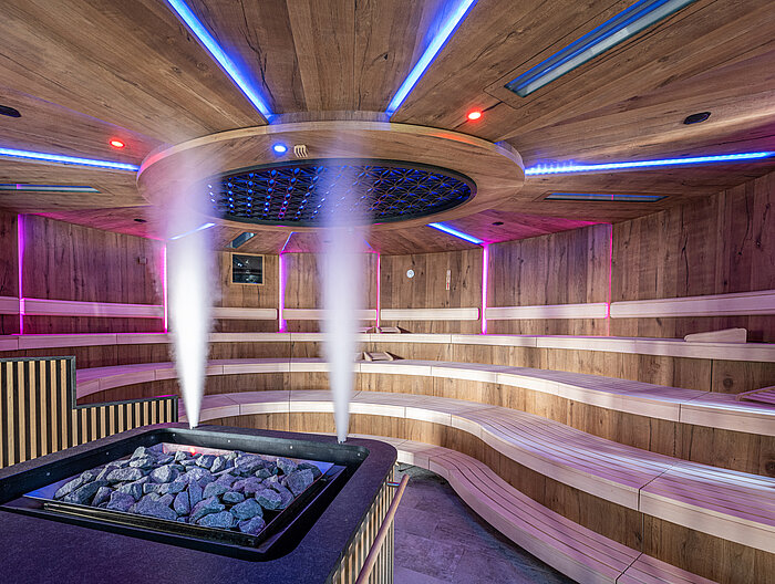 A sauna at the Lürzerhof wellness hotel in Salzburg