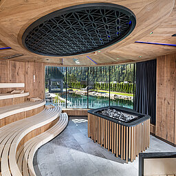 A sauna at the Lürzerhof wellness hotel in Salzburg
