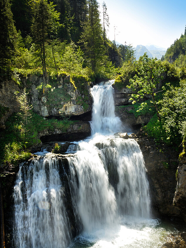 A waterfall in Obertauern in summer