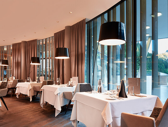 Cosy restaurant in the gourmet wellness hotel Lürzerhotel