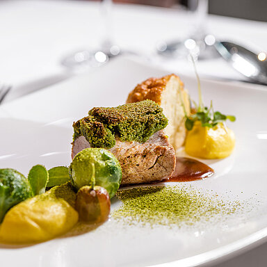 Delicious dish at the gourmet wellness hotel Lürzerhof