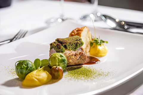 Delicious dish at the gourmet wellness hotel Lürzerhof