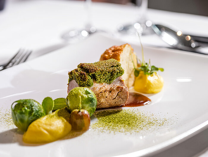 Delicious dish at the gourmet wellness hotel Lürzerhof
