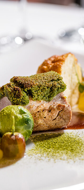 Delicious dish at the gourmet wellness hotel LÃ¼rzerhof
